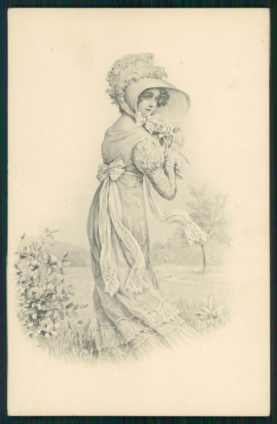 Viennoise Glamour Fashion Lady postcard TC3894