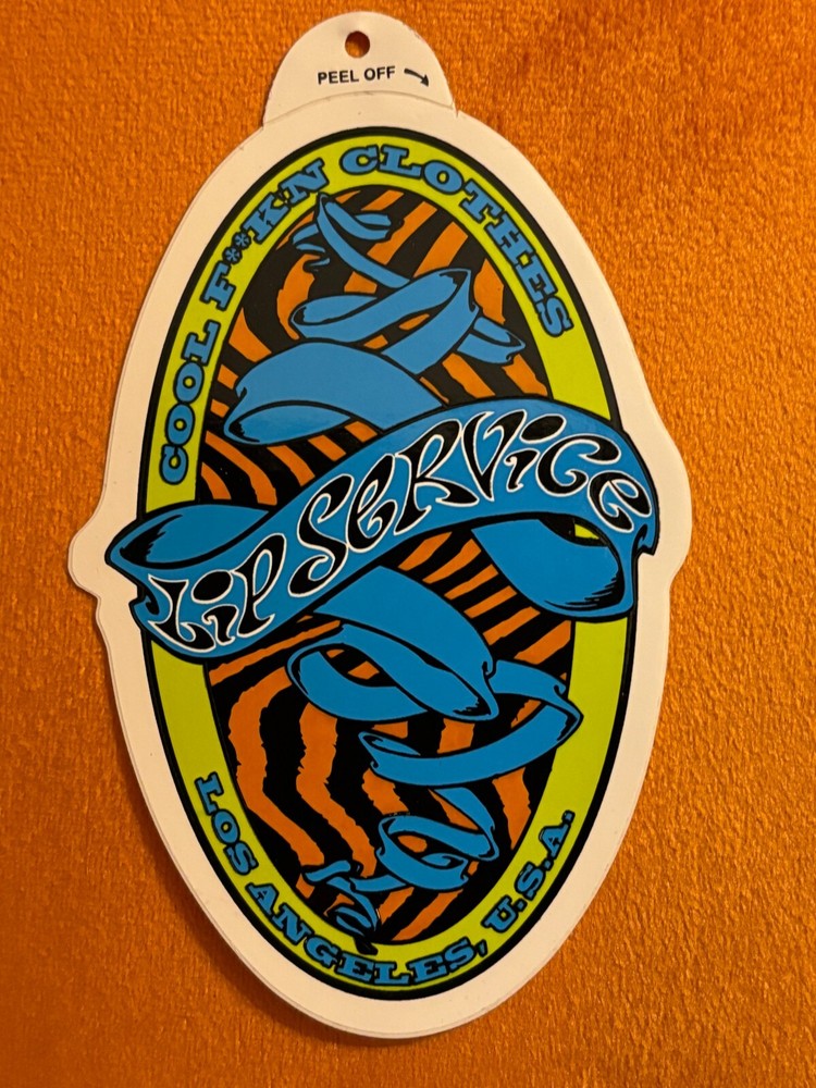 Lip Service Sticker Vintage 90s Goth Punk Raver Clubwear
