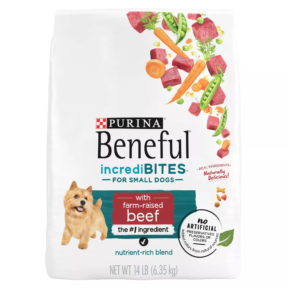 Purina Beneful IncrediBites Small Breed Dry Dog Food with Real Beef  