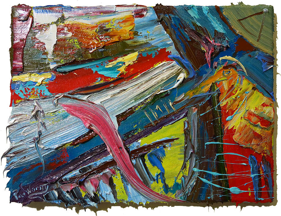 ORIGINAL OIL█PAINTING█VINTAGE█IMPRESSIONISM█ART█SPIRITUAL RELIGIOUS ABSTRACT POP