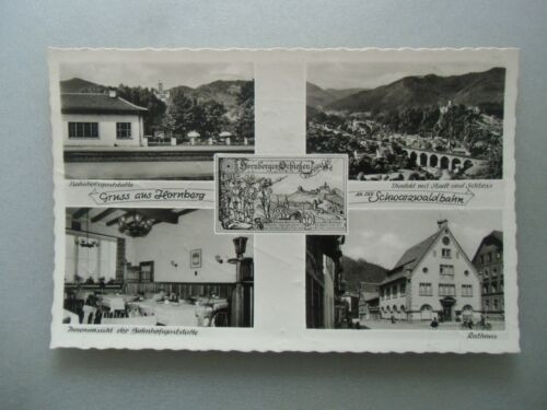 Ansichtskarte Hornberg Bahnhofsgaststätte auch innen  (Nr.620)