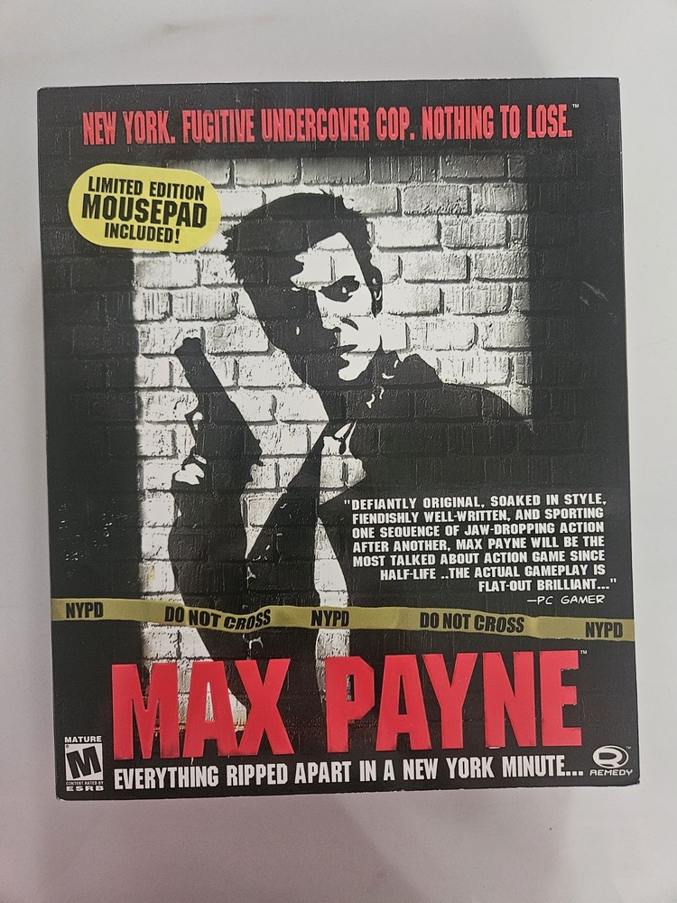 Max Payne (PC, 2001) Big Box Retail with Mousepad