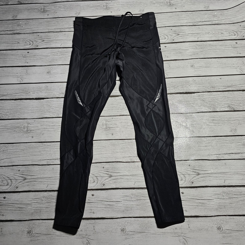 CW-X Men’s Large Black StabilyX Joint Support Compression Tights with Enhanced Stability and Comfort