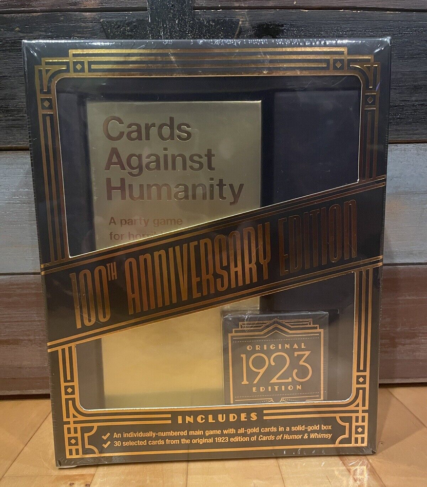 New Cards Against Humanity 100th Anniversary Original 1923 Edition Gold Box Game