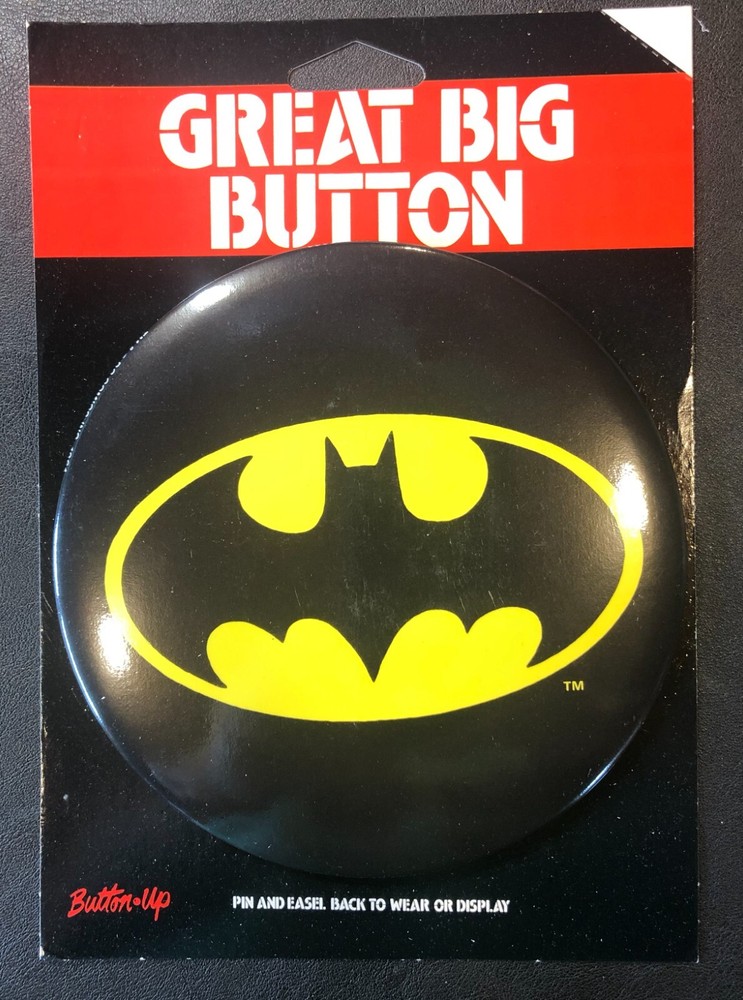 Batman DC Comic Book HUGE! Button Up Original VINTAGE Pin BIG Button Pinback 6