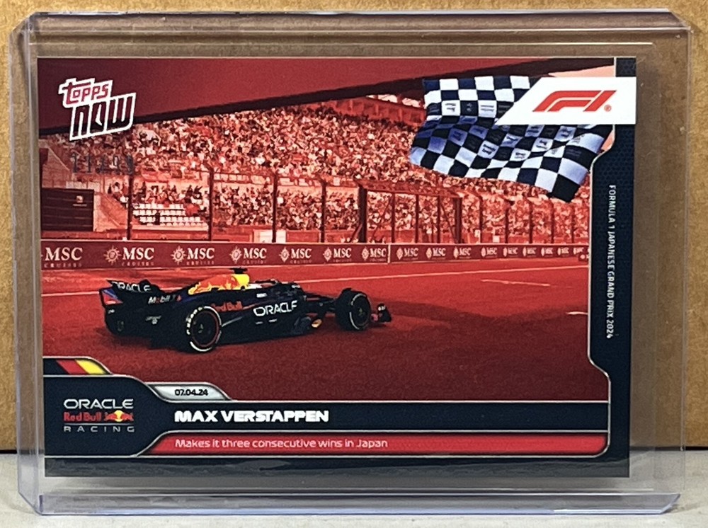 2024 TOPPS NOW Formula 1 F1 #8 MAX VERSTAPPEN 3 wins JAPAN Red Parallel 11/99