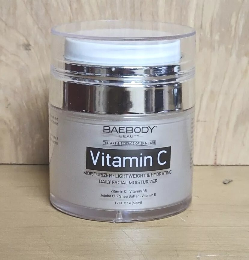 Vitamin C Moisturizing Facial Cream with Jojoba Oil & Vitamin E 1.7 oz by Baebody