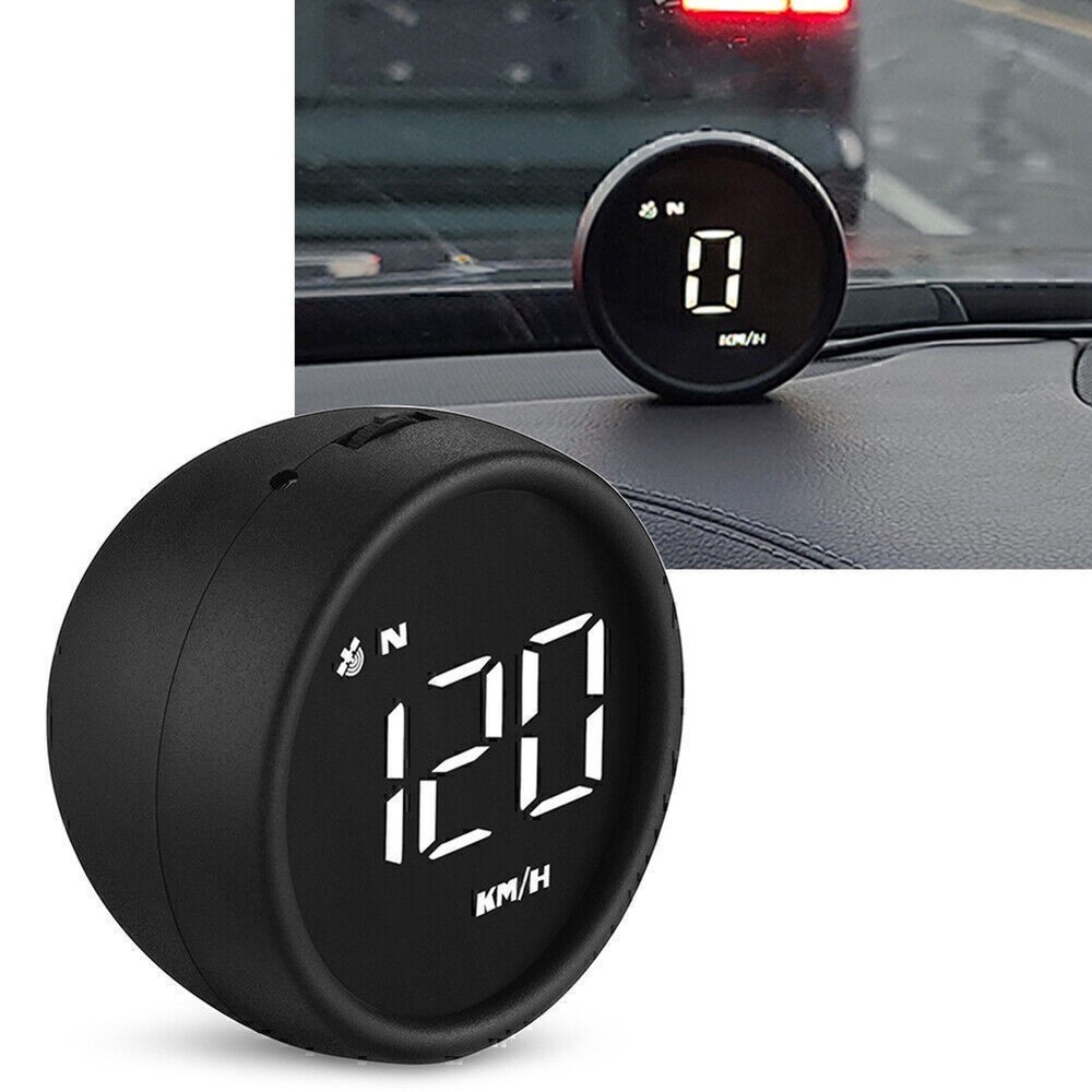 Digital GPS HUD Speedometer with Overspeed Alert in MPH/KM