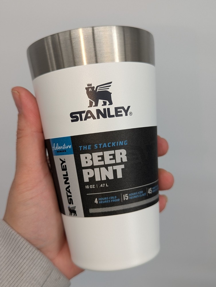 new  STANLEY  Adventure Stacking Beer wine Pint 16 oz cup stainless steel polar