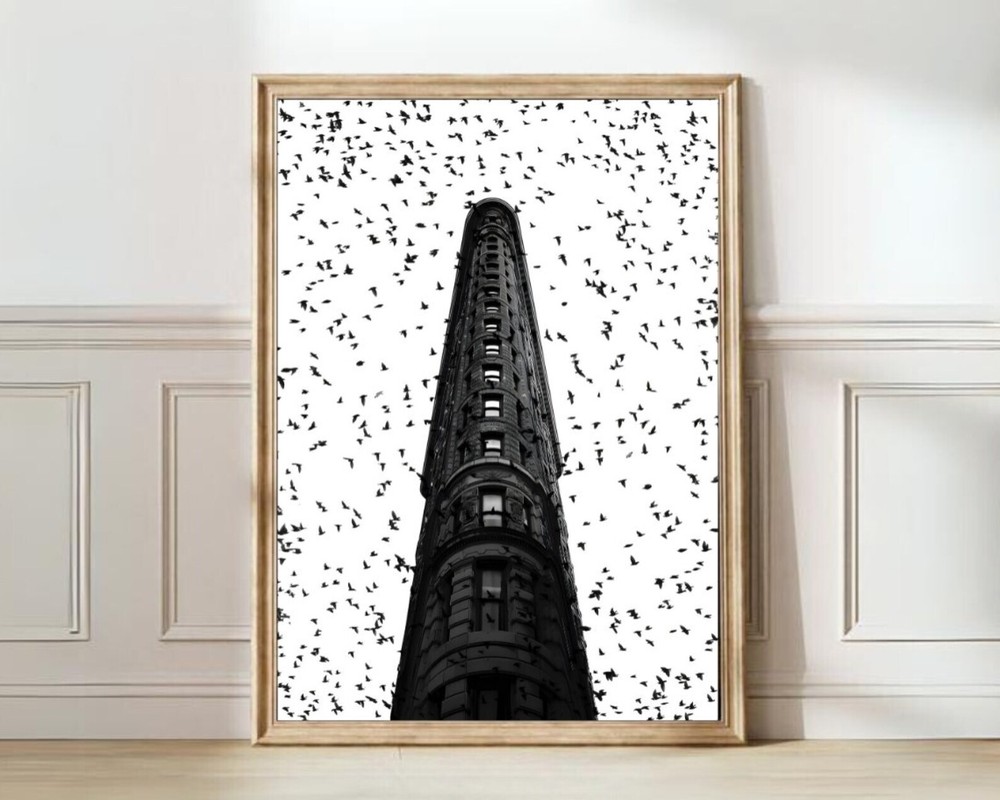 New York Print Nyc Poster Flat Iron Building Print New York Wall Art New York