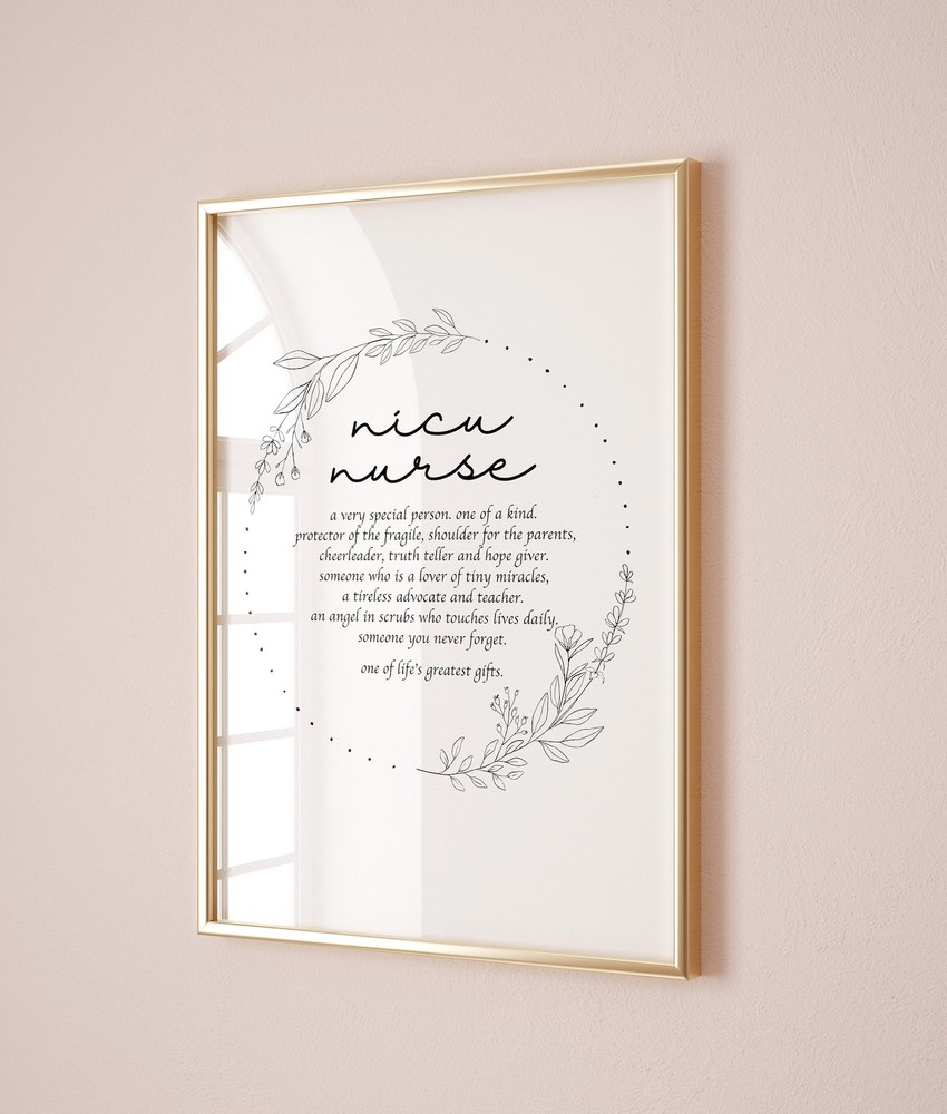 Nicu Nurse Definition Print Neonatal Icu Nurse Gift Icu Nurse Poster Nicu Nurse