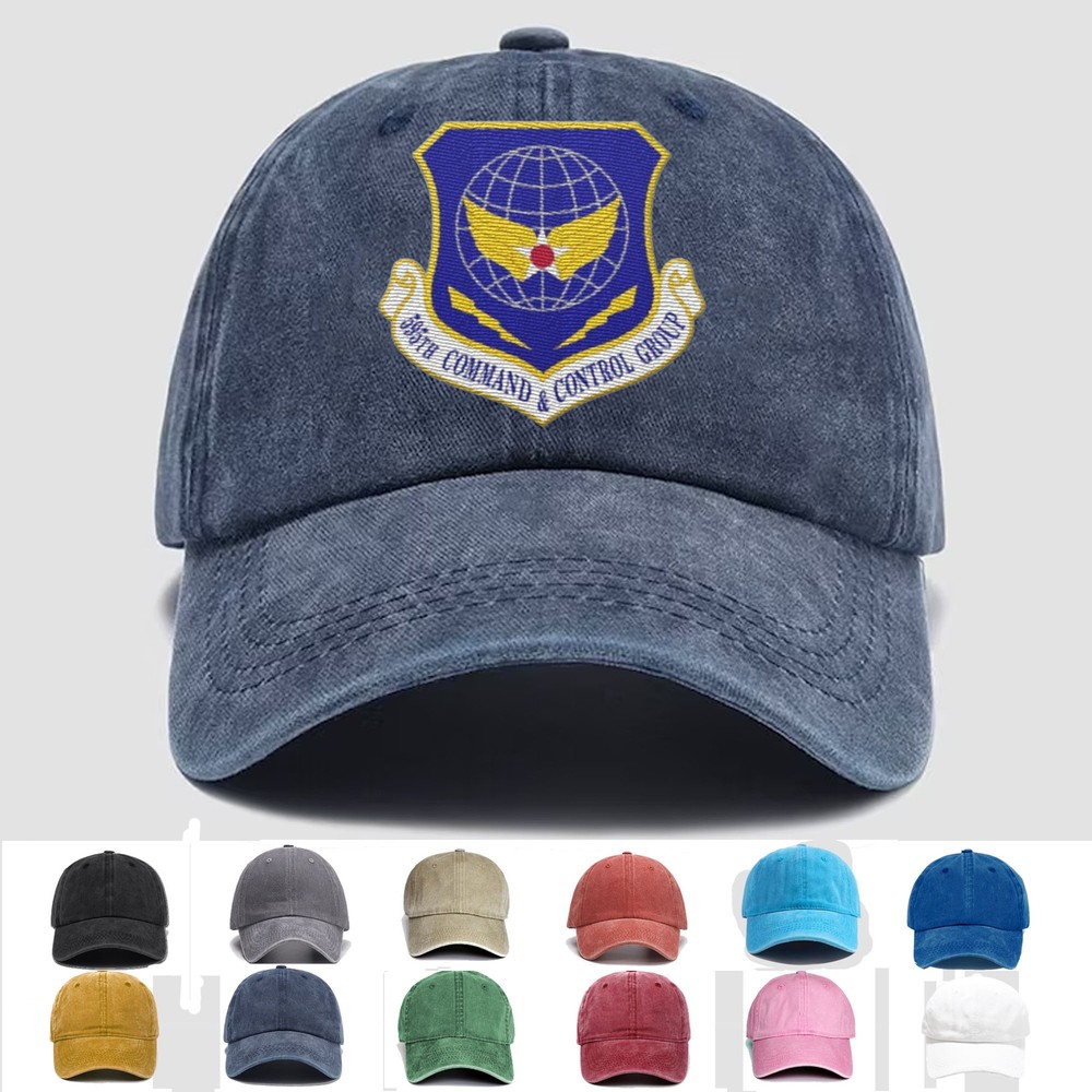 Custom Embroidered Hat 595th Command and Control Group, Veteran Cap, Trucker Hat