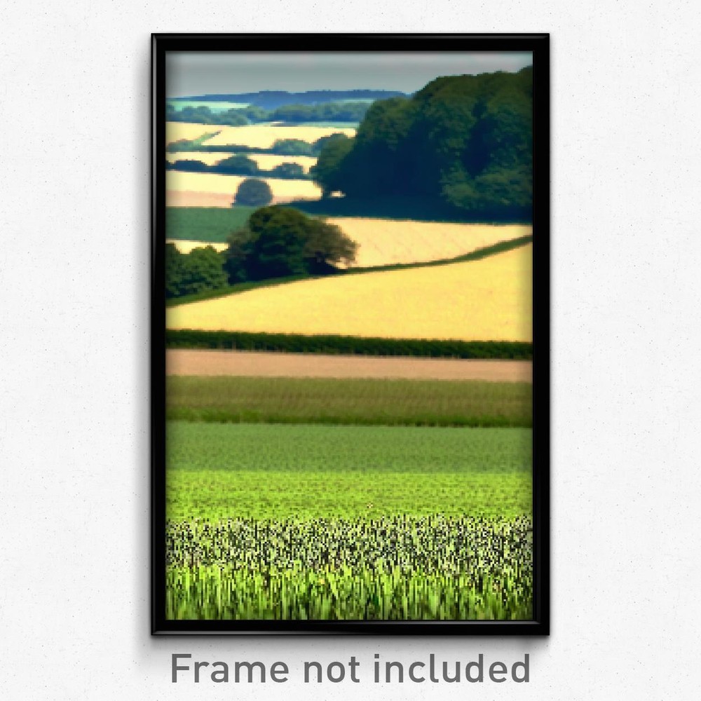 Pixel Art Poster - Perfect Fields (8 Bit Psychedelic Trippy Video Game Print)