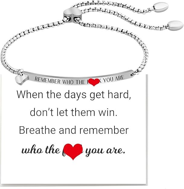 Empowering Remember Who You Are Adjustable Motivational Bracelet For Women