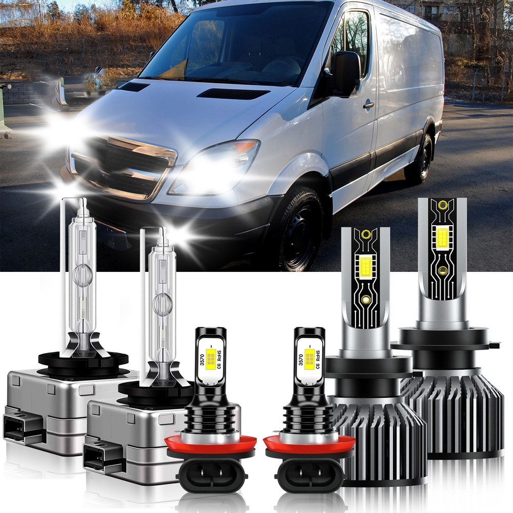 6500K LED Headlight and Fog Light Kit for 2008-2009 Freightliner Sprinter 2500