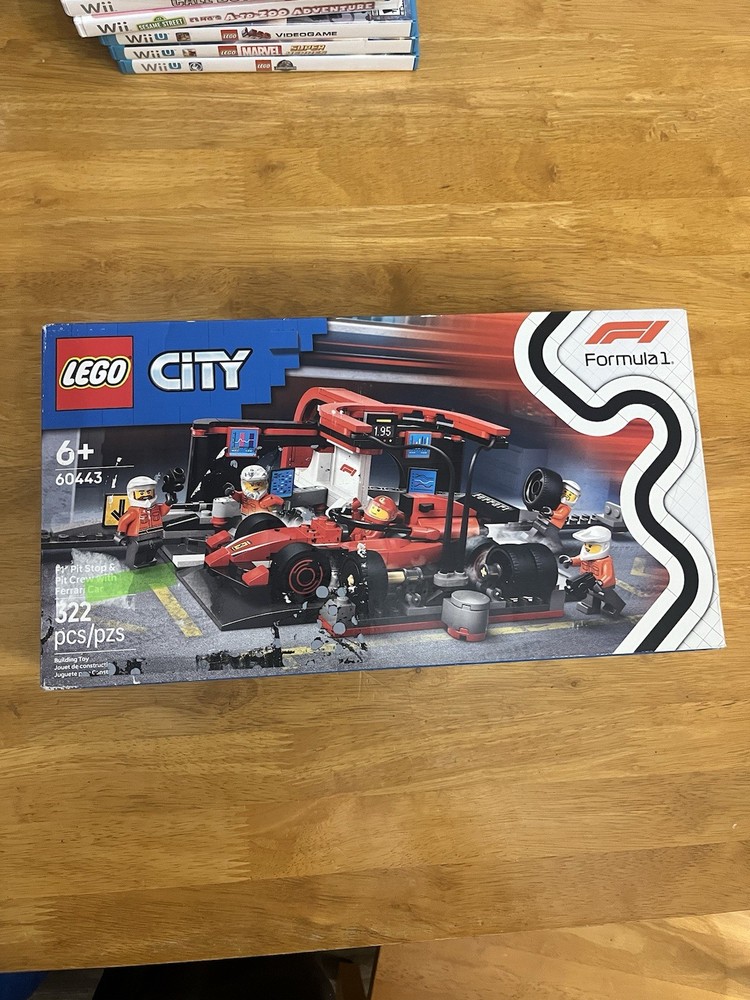 LEGO City Ferrari F1 Pit Stop & Crew Building Kit 322 Pieces