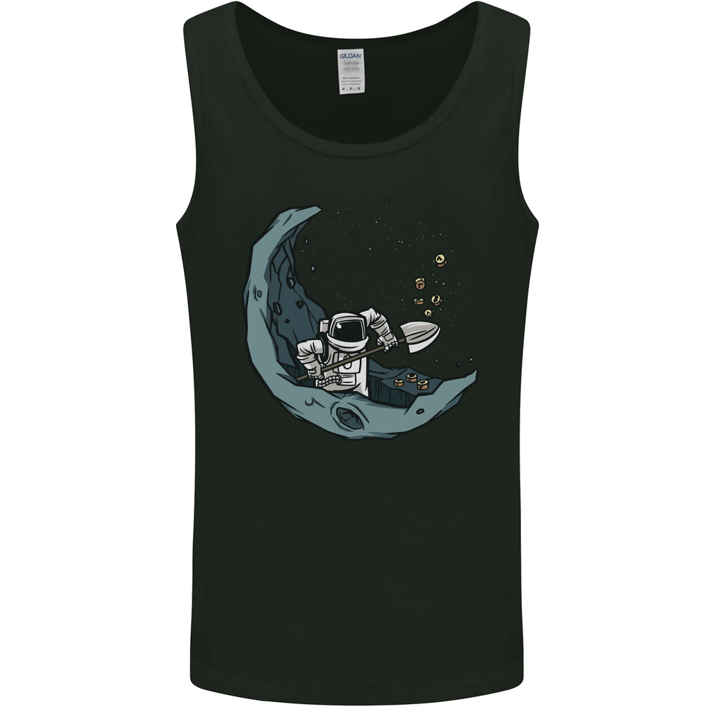 Cryptocurrency Mining the Moon Mens Vest Tank Top