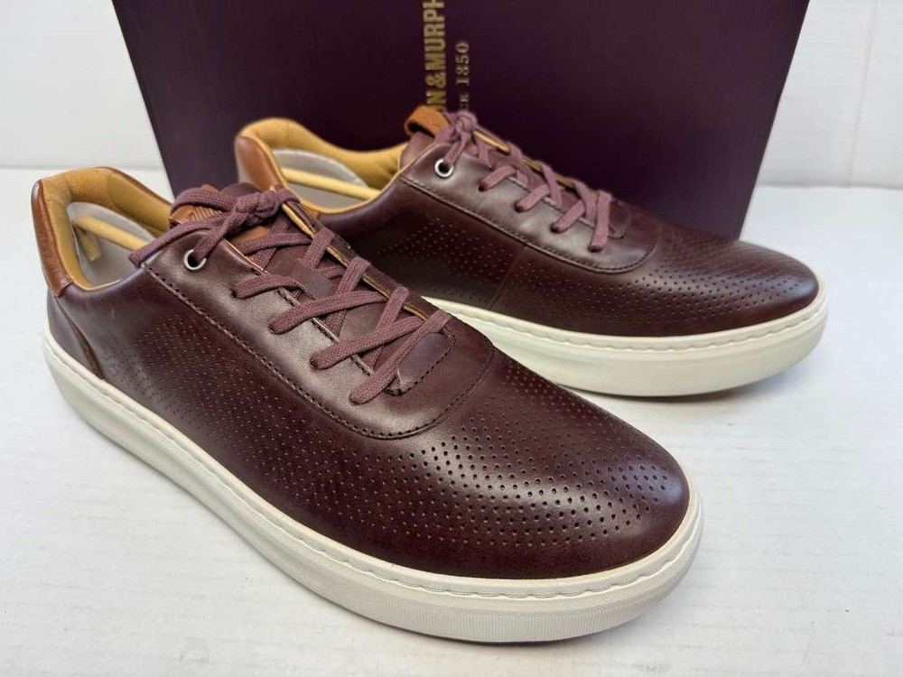 Johnston & Murphy Anders U-Throat Dark Mahogany Full Grain - Size 10.5M