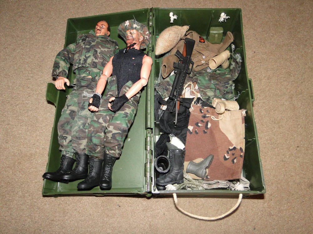 Vintage G.I. Joe Action Figures with Clothing and Locker – Complete Lot
