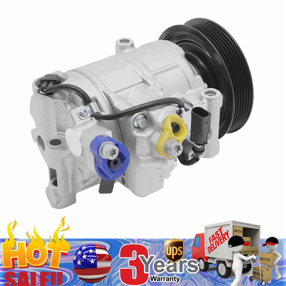 Denso AC Compressor with Clutch for Audi A5 A6 A7 Q5 S4 S5 4F0260805AF 6SEU14C