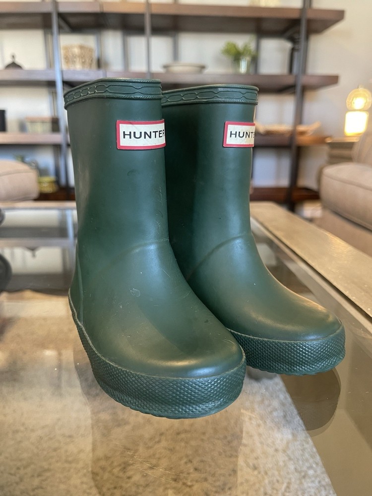 Hunter Classic Green First Rain boot Toddler Size 7 Unisex