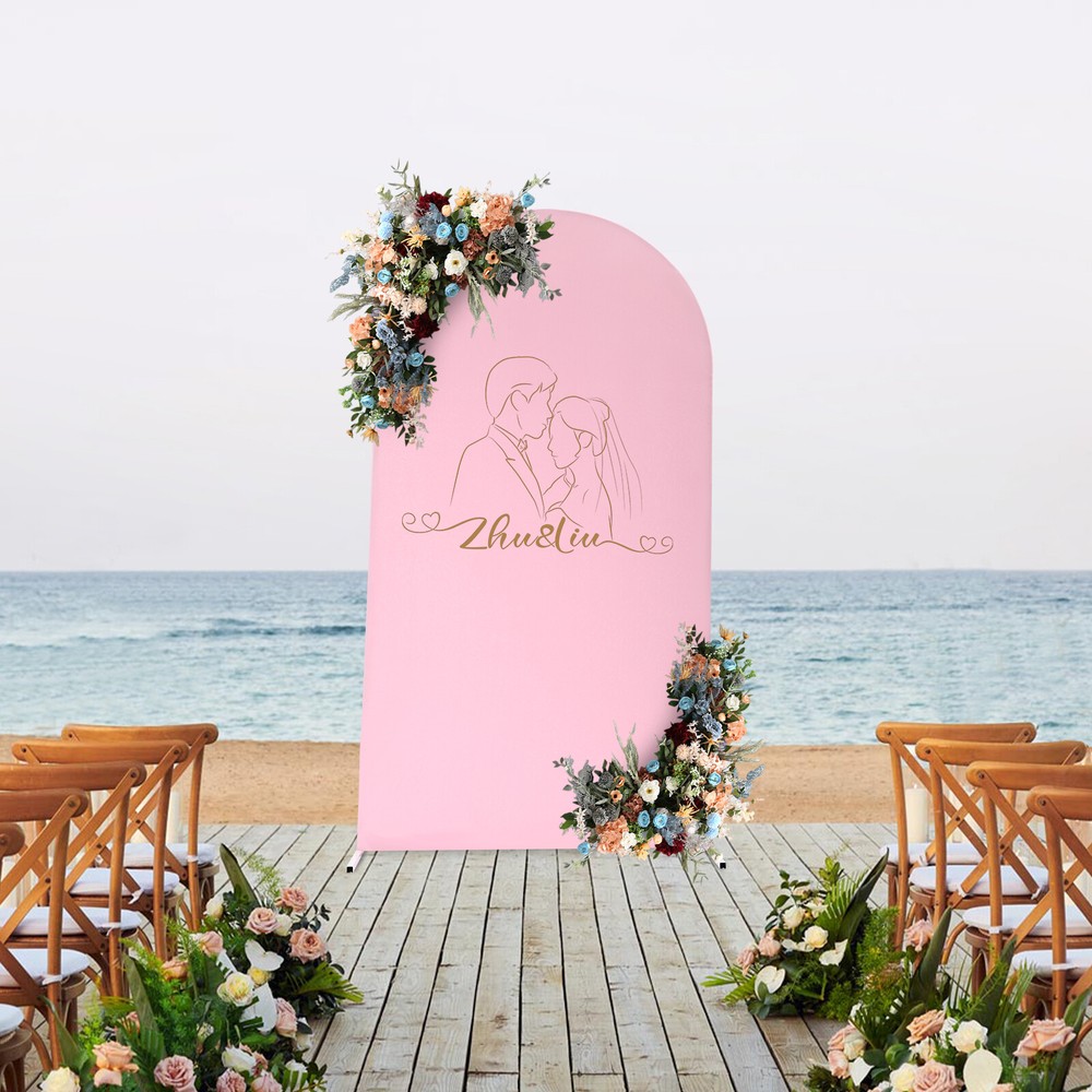 Elegant Wedding Arch Balloon Frame Kit with Backdrop Stand for Ceremonies  