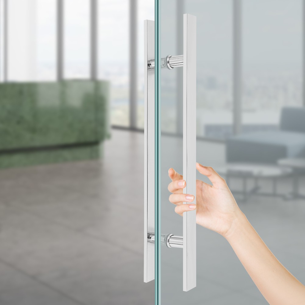 Stainless Steel Double Sided Sliding Barn Door Pull Push Handle Pair