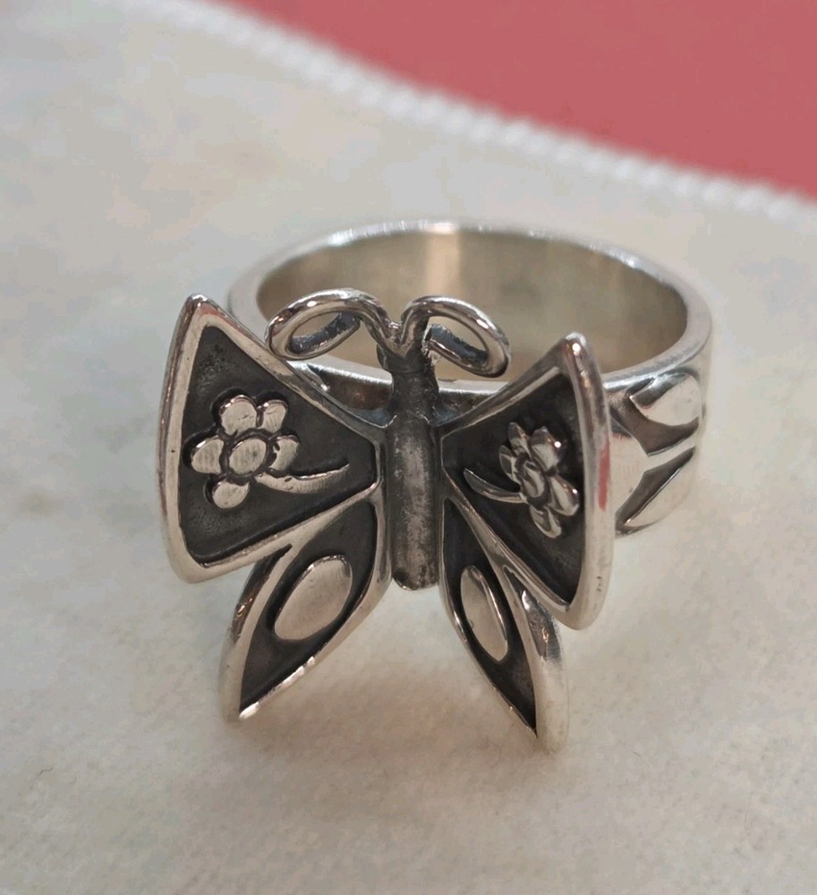 James Avery 925 Sterling Silver Mariposa Butterfly Ring Size 6.5