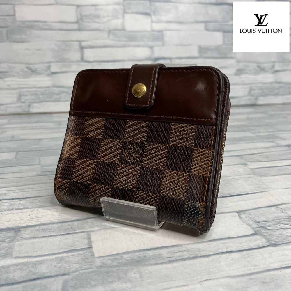 Louis Vuitton Damier Bifold Wallet in Leather PVC 11cm x 10cm x 3cm Pre-Owned