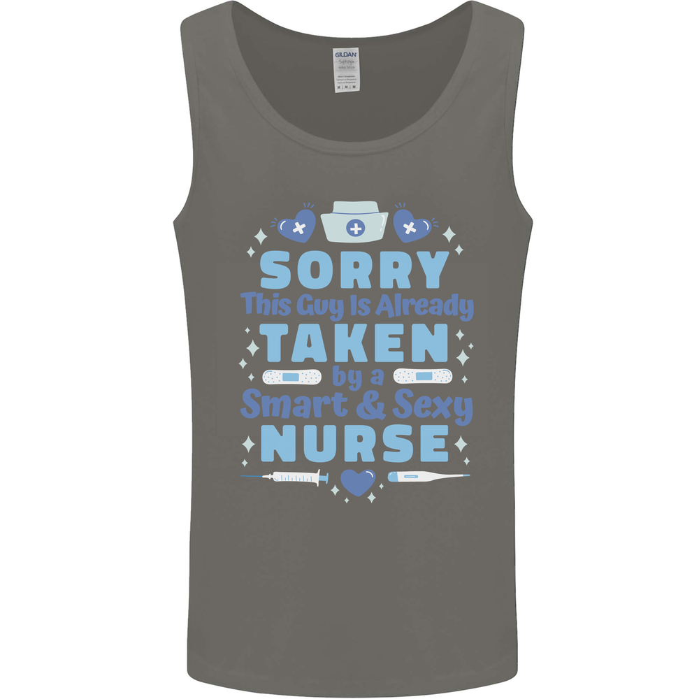 Taken By a Smart Nurse Funny Valentines Day Mens Vest Tank Top