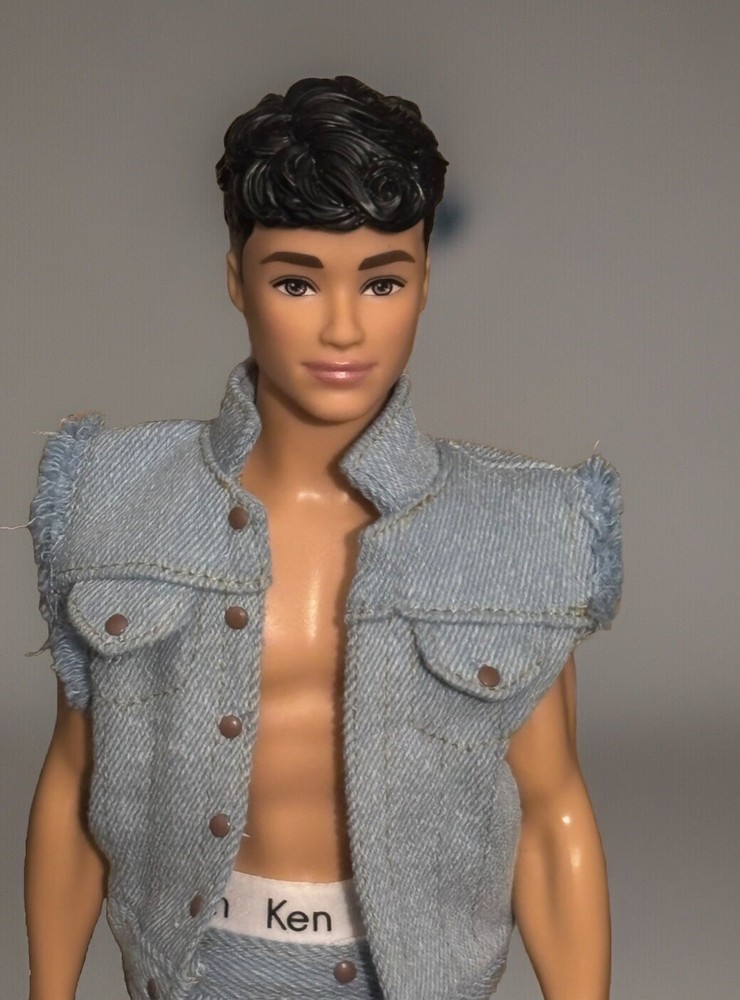 Barbie RBD Diego Doll Redressed in Barbie The Movie Ken Denim Outfit Rebelde