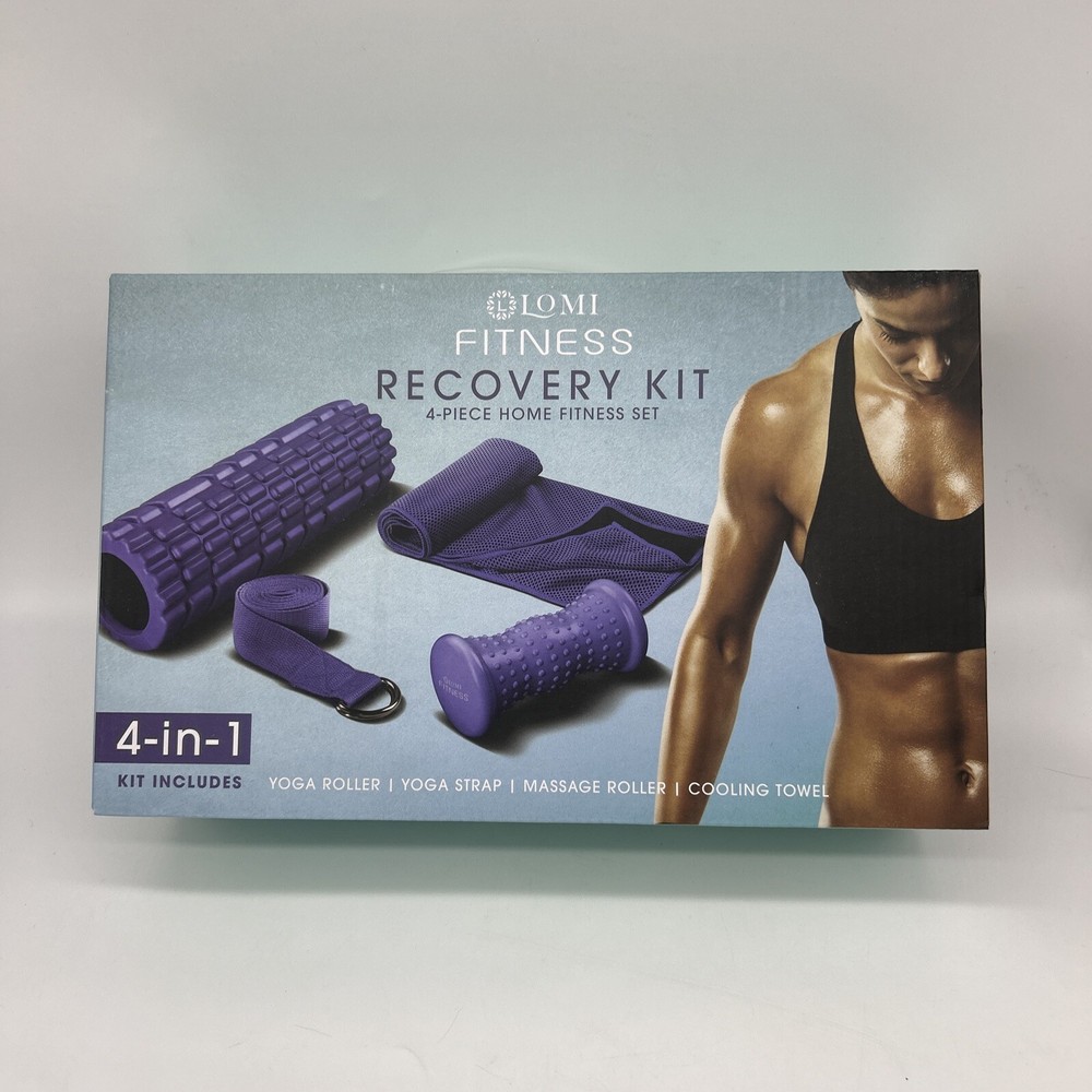 Lomi Fitness Recovery Kit 4-Piece Home Fitness Set, Purple