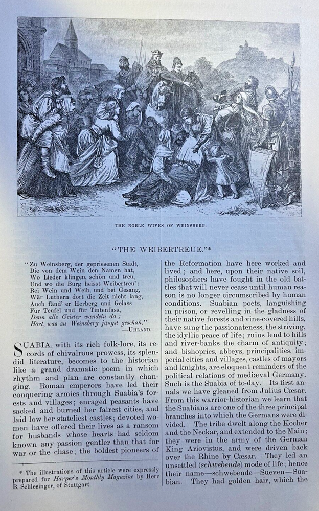 1882 Subia Procession of The Weibertreue Round Tower Kerner Tower