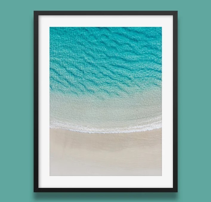 Calm Turquoise Ocean Print Wall Art by Peter Yan, Western Australia