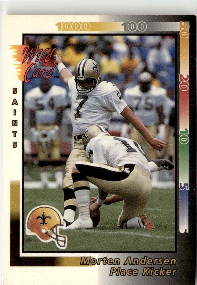 1992 AAA SPORTS WILD CARD MORTEN ANDERSEN NEW ORLEANS SAINTS #207