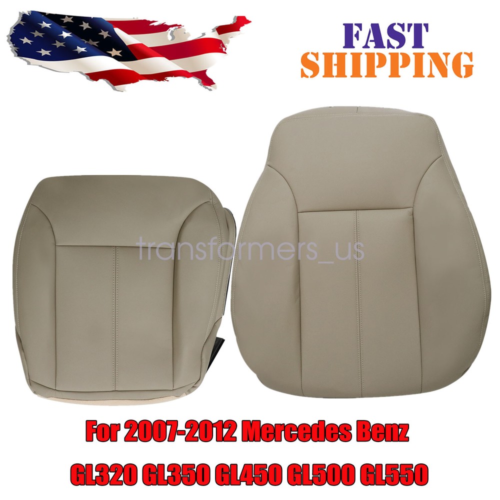2007-2012 For Mercedes Benz GL350 Driver Bottom & Back Leather Seat Cover Tan