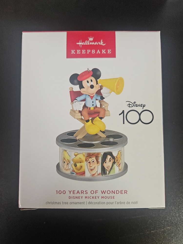 2023 100 YEARS OF WONDER - DISNEY MICKEY MOUSE HALLMARK KEEPSAKE MAGIC ORNAMENT