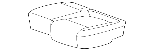 Genuine GM Jet Black Rear Seat Cushion Cover 95248079