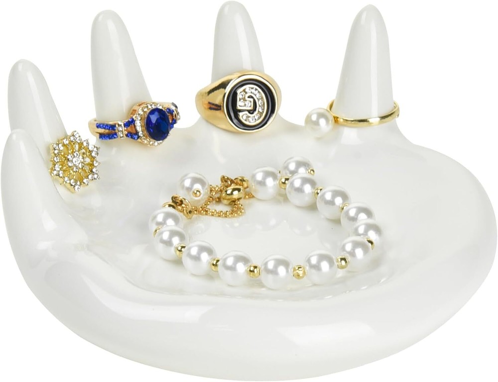 Ring Holder Ceramic Ring Dish for Jewelry Trinket Dish Engagement Wedding Gifts