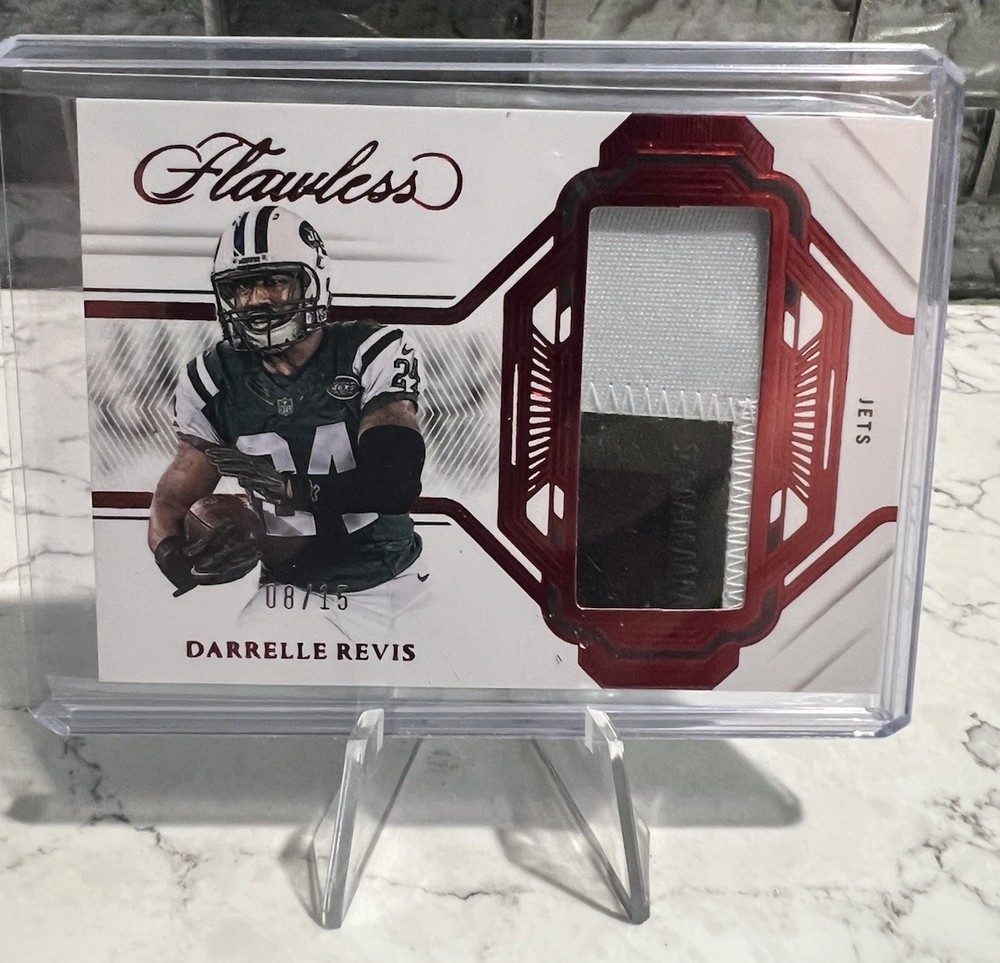 2023 Panini Flawless Patches Darrelle Revis Ruby P-23 15 MEM