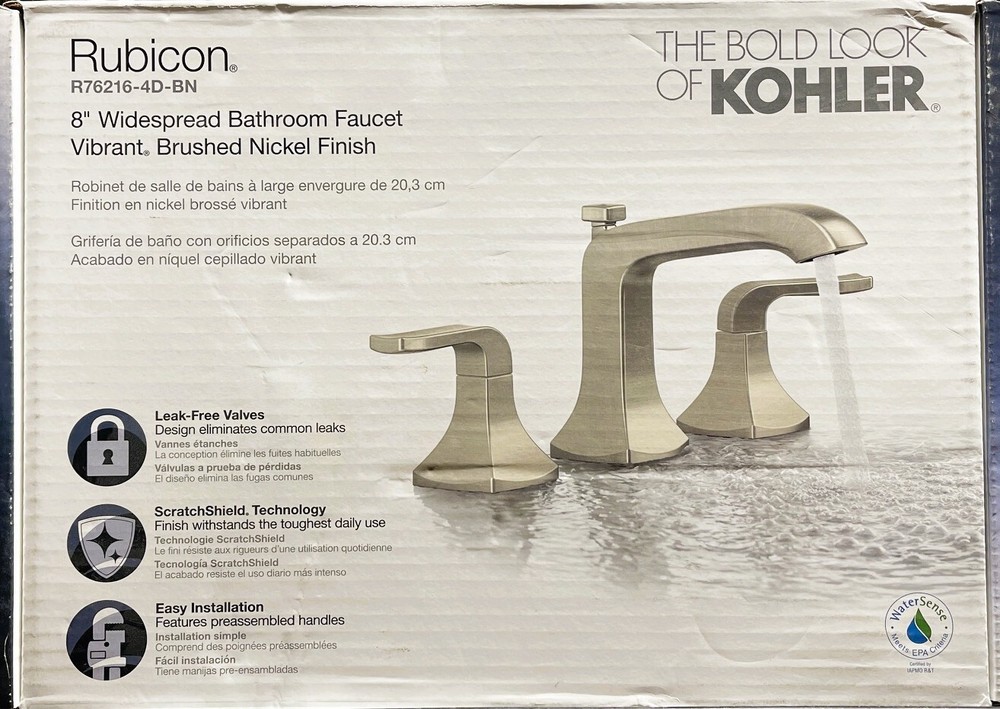 Kohler Silver Bathroom Sink Faucet with Modern Design