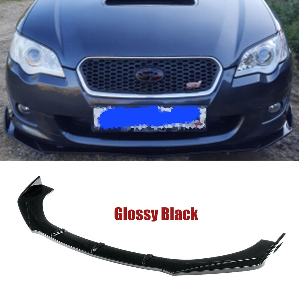 For Subaru Front Bumper Lip Spoiler Splitter Painted Glossy Black Finish