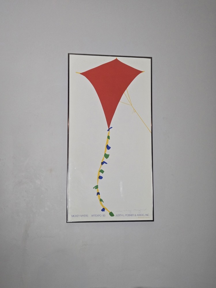 *SIGNED IN BLUE CRAYLOLA!!*  MIKEY MYERS 1983 CRAYLOLA KITE ART EXPO POSTER