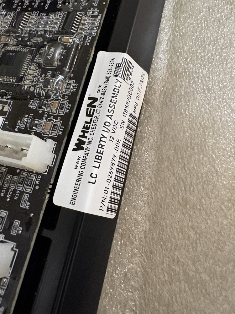 Whelen 69867M LC Liberty I/O Module 12V P/N 01-0269879-00E New Surplus