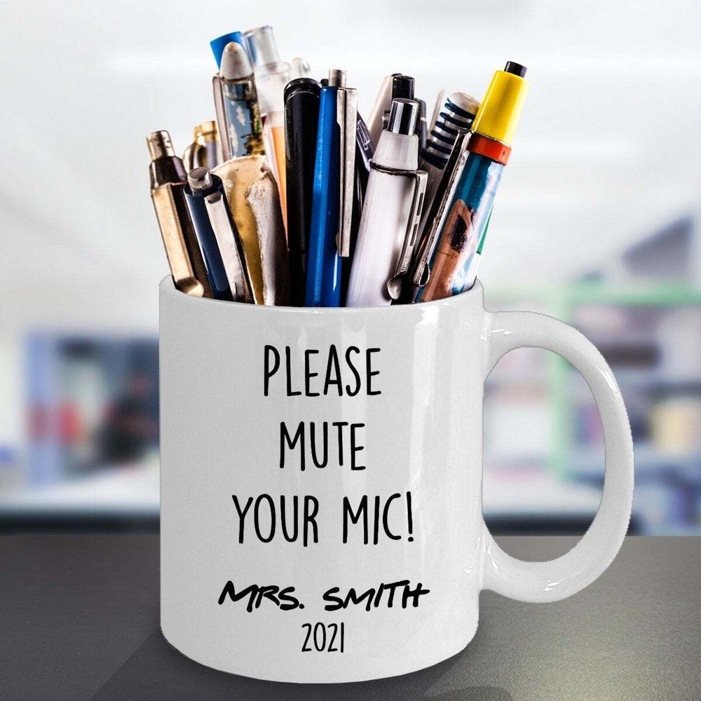Personalized Gift For Teachers Please Mute Your Mic Teacher Appreciation Custom