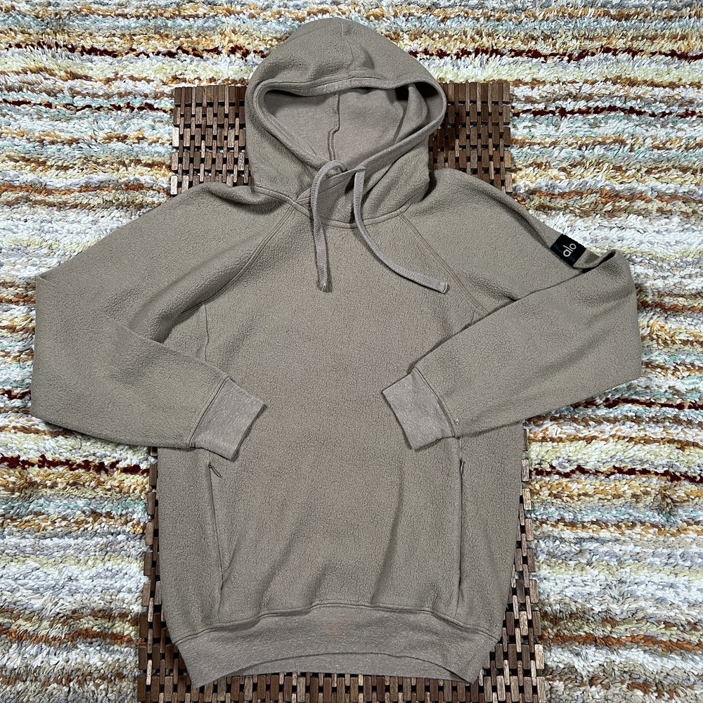 Alo Sherpa Style Hoodie Hoody Beige Pullover Size Small S