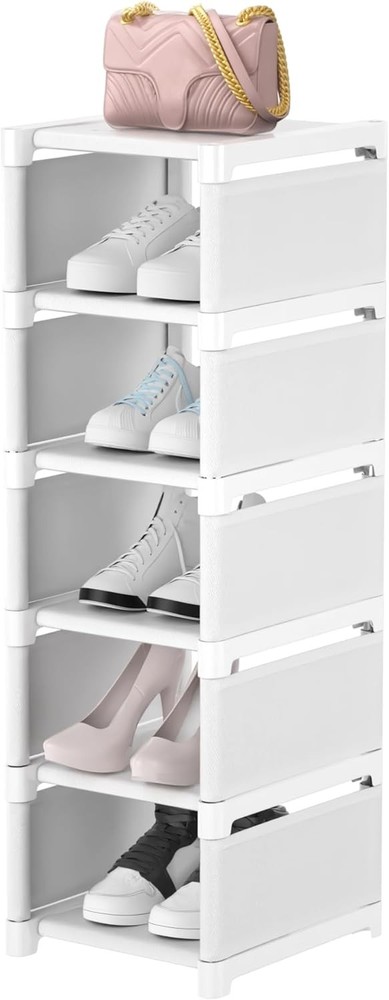 6-Tier Shoe Rack Shoe Organizer Adjustable Rack Sturdy Easy To Assemble Narrow S