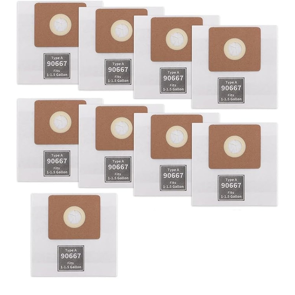 90667 9066733 Bags Type A Compatible with Shop-Vac 1-1.5 Gallon Wet/Dry Vacuum