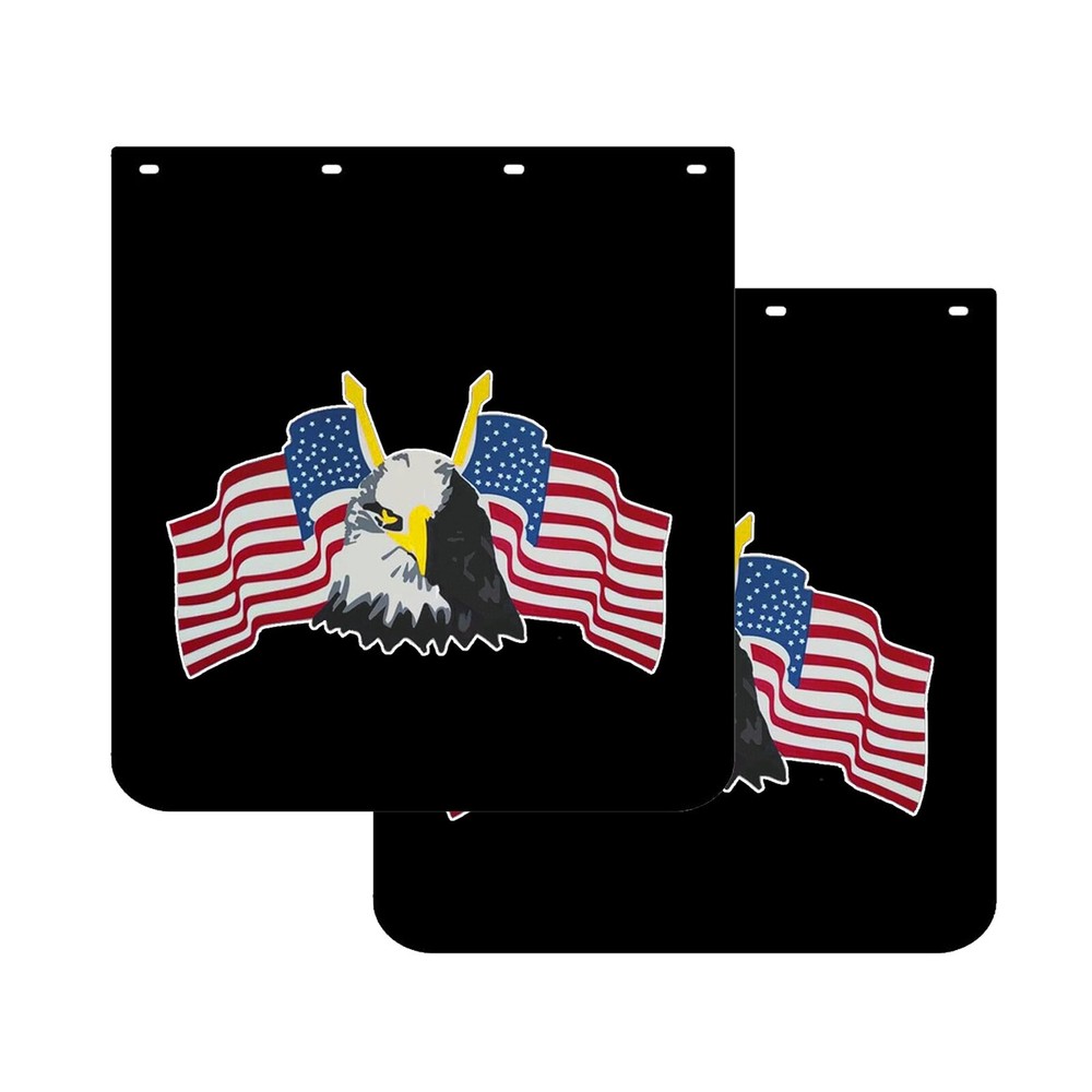 24x24 Heavy Duty Semi Truck Mud Flaps Black 2-Pack for Trailers  