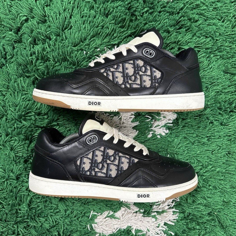 Dior B27 Low Oblique Galaxy Black Gum Sneakers Size 9.5 42.5 Clean